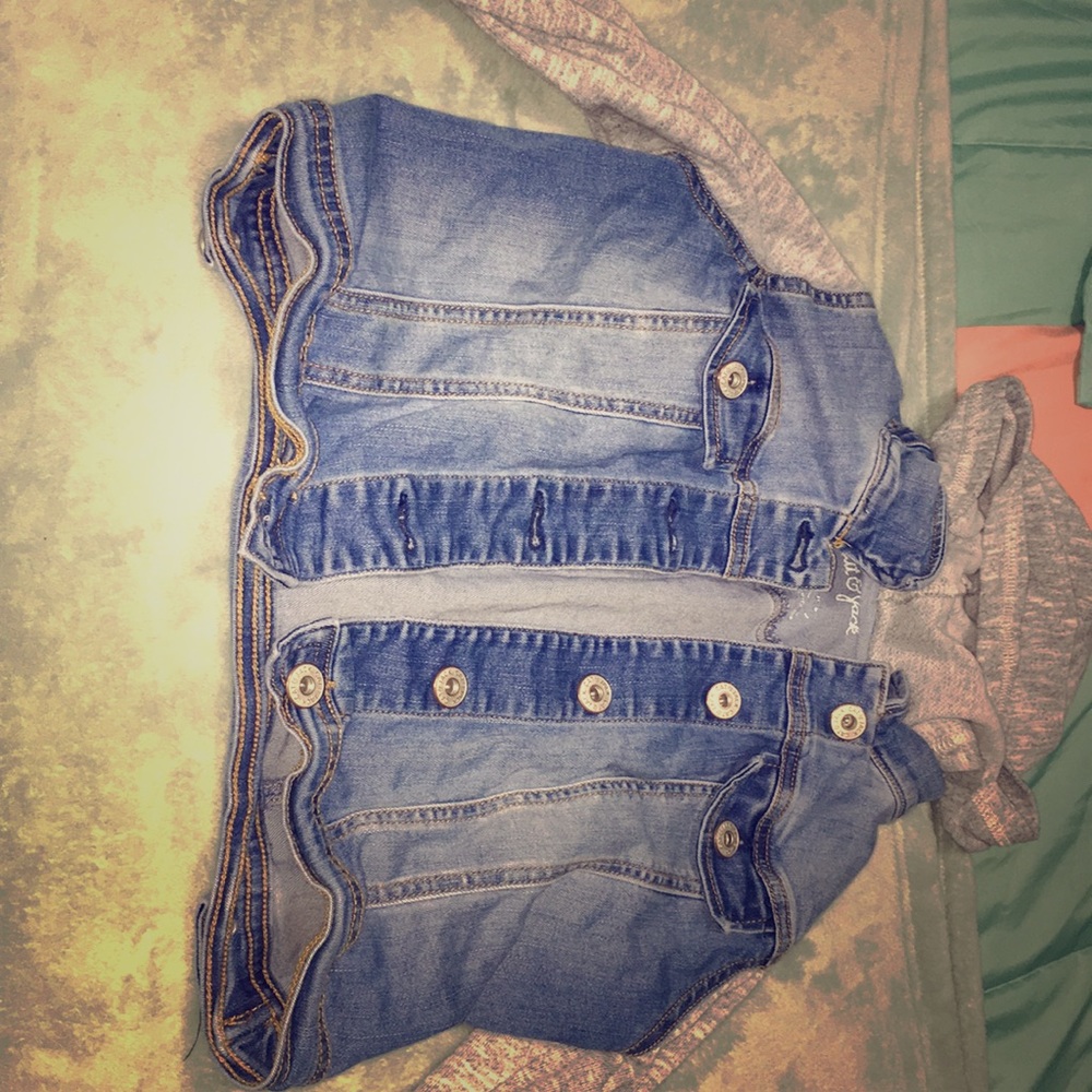 Jean Jacket with Cotton Sleeves